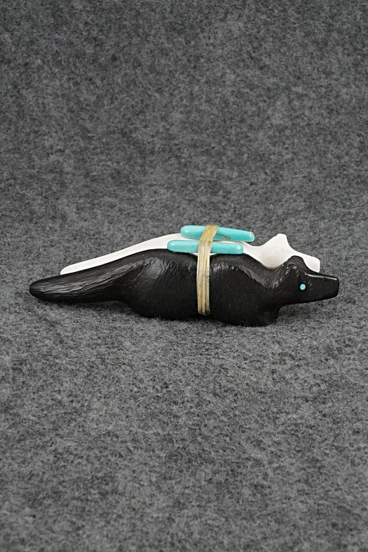 Wolf Zuni Fetish Carving - Herb Halate