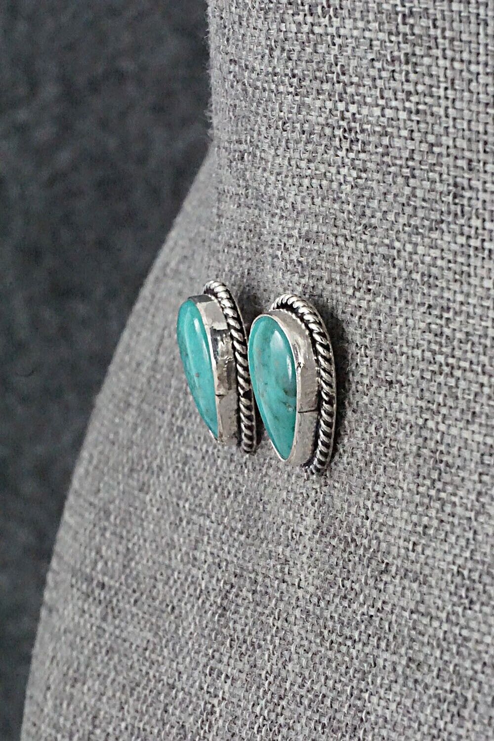 Turquoise & Sterling Silver Earrings - Marco Begaye