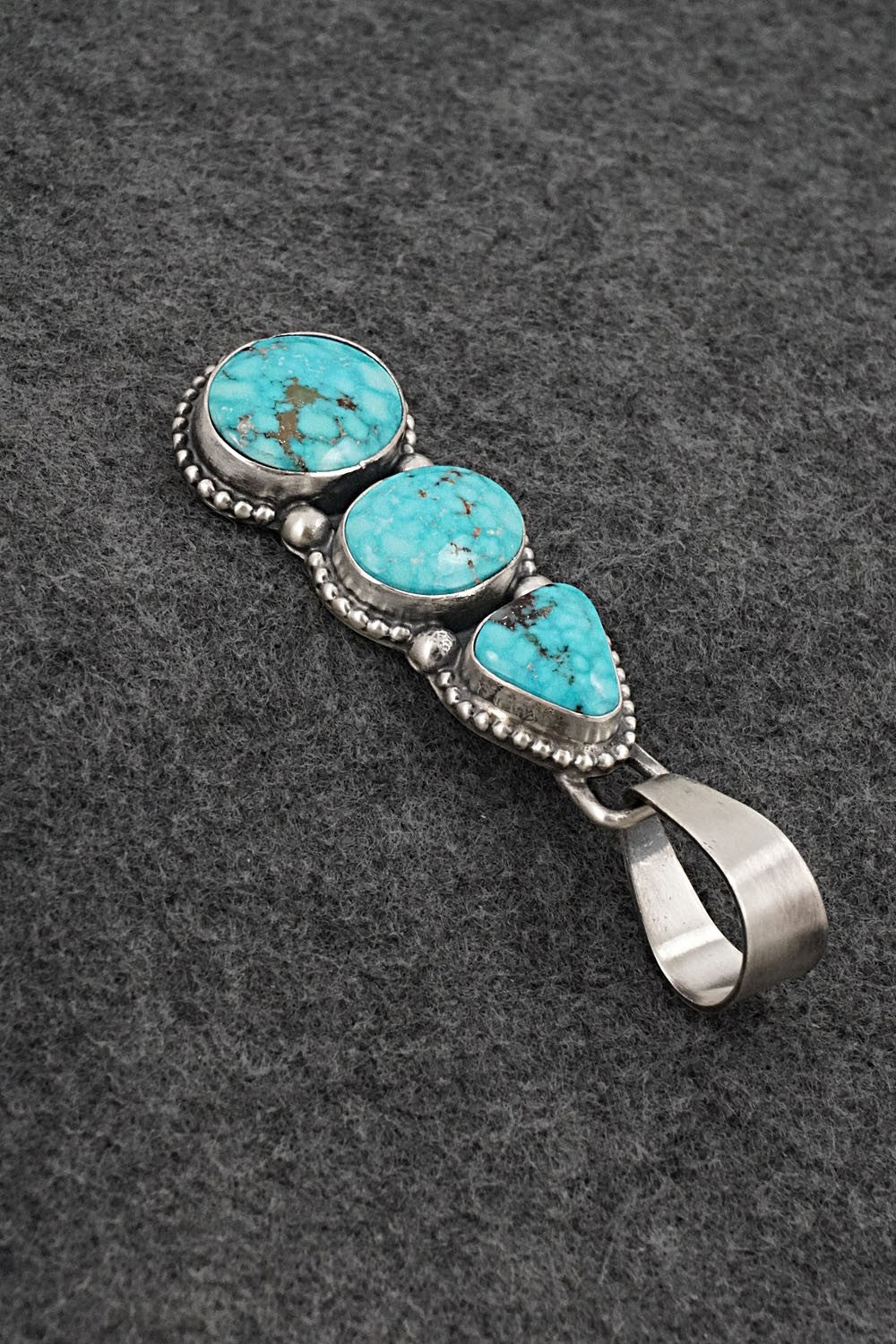 Turquoise & Sterling Silver Pendant - Bobby Johnson