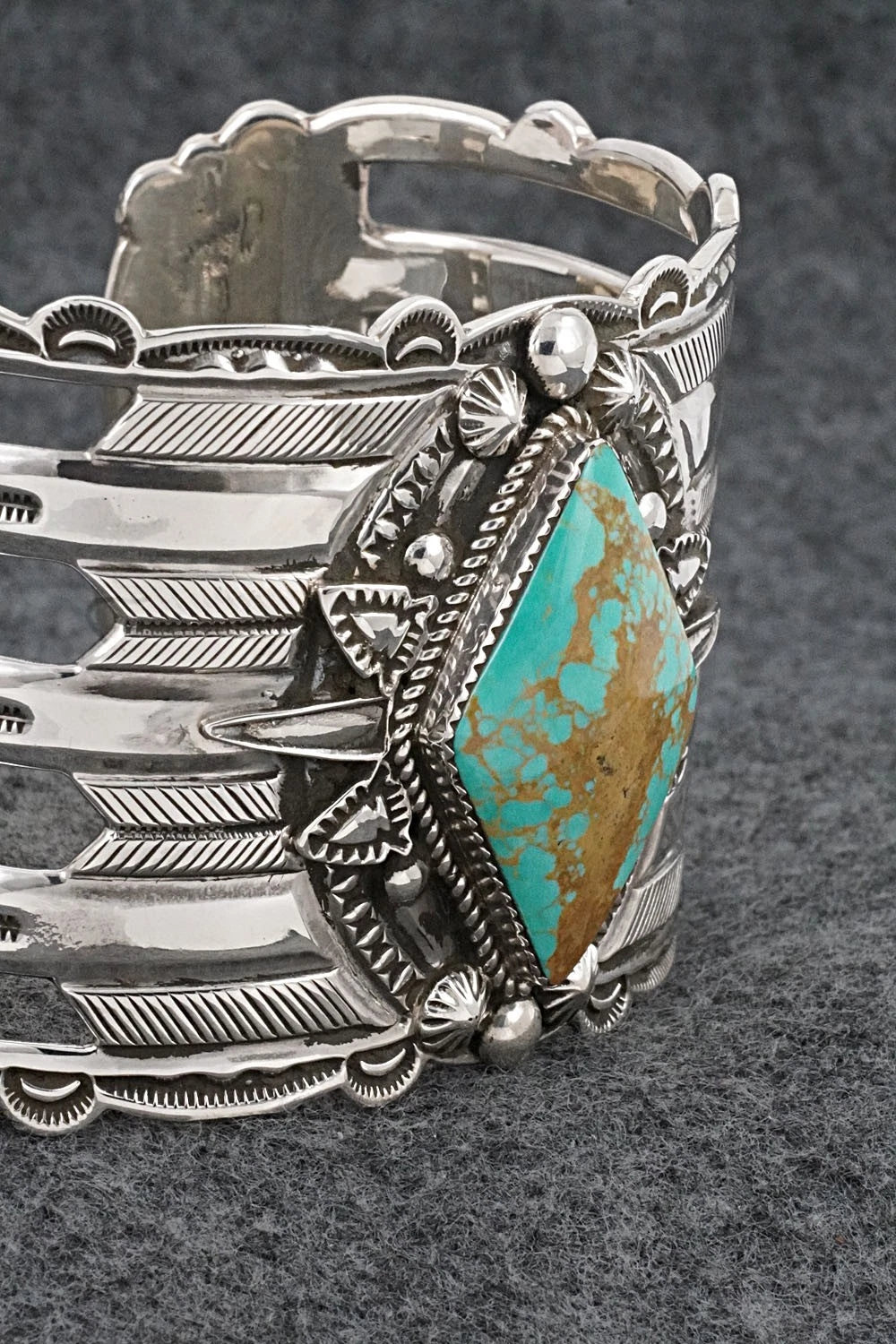 Turquoise & Sterling Silver Bracelet - Roland Dixson