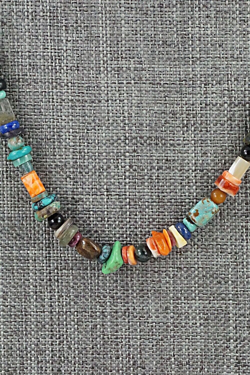 Multi-Stone and Sterling Silver Necklace - Helen Tsosie