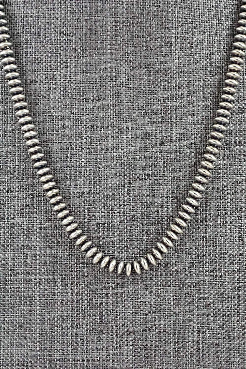 Sterling Silver Navajo Pearl Necklace 22" - Bryannen Halwood