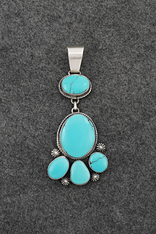 Turquoise & Sterling Silver Pendant - Paul Livingston