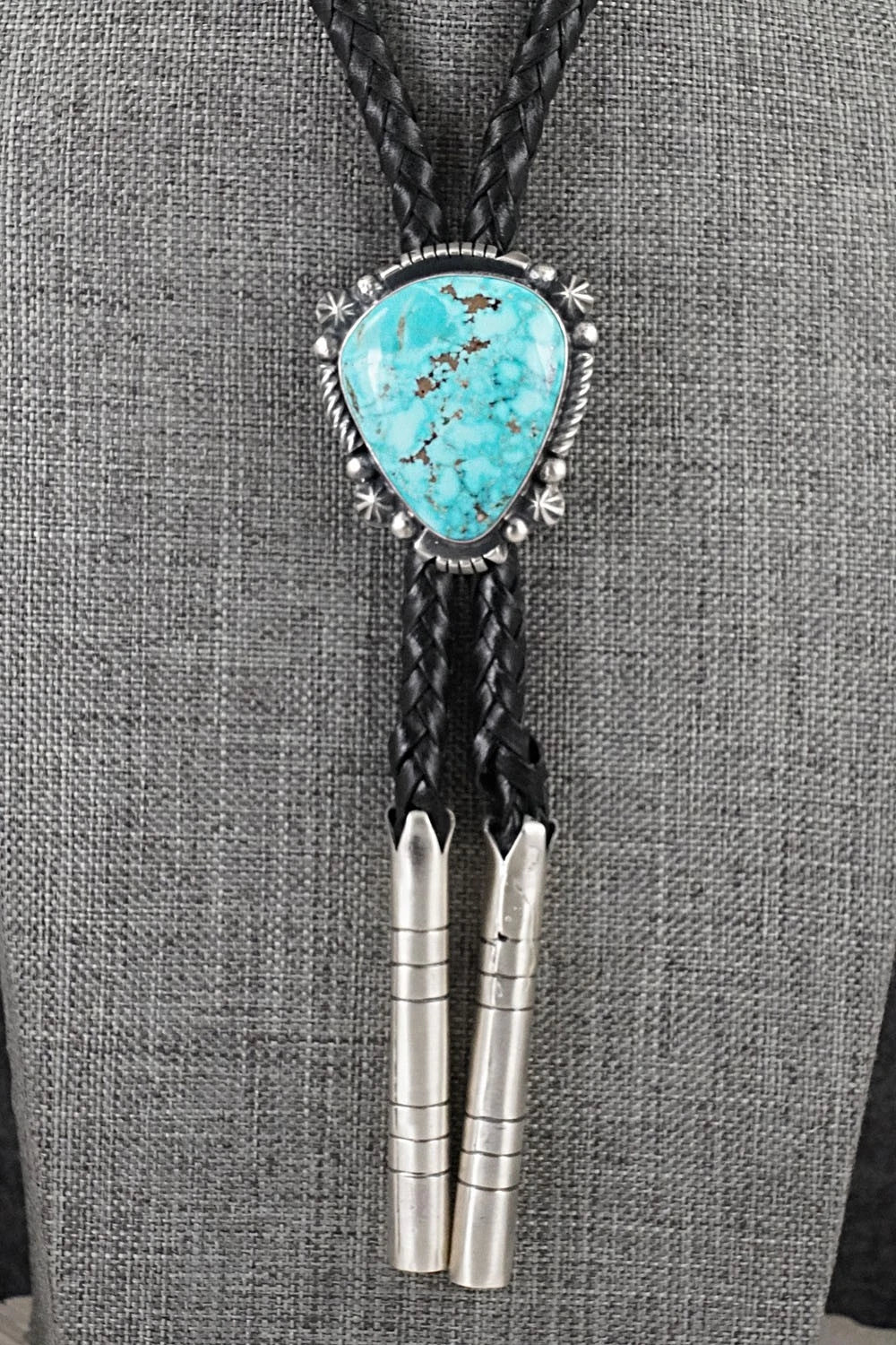 Turquoise & Sterling Silver Bolo Tie - Bob Becenti