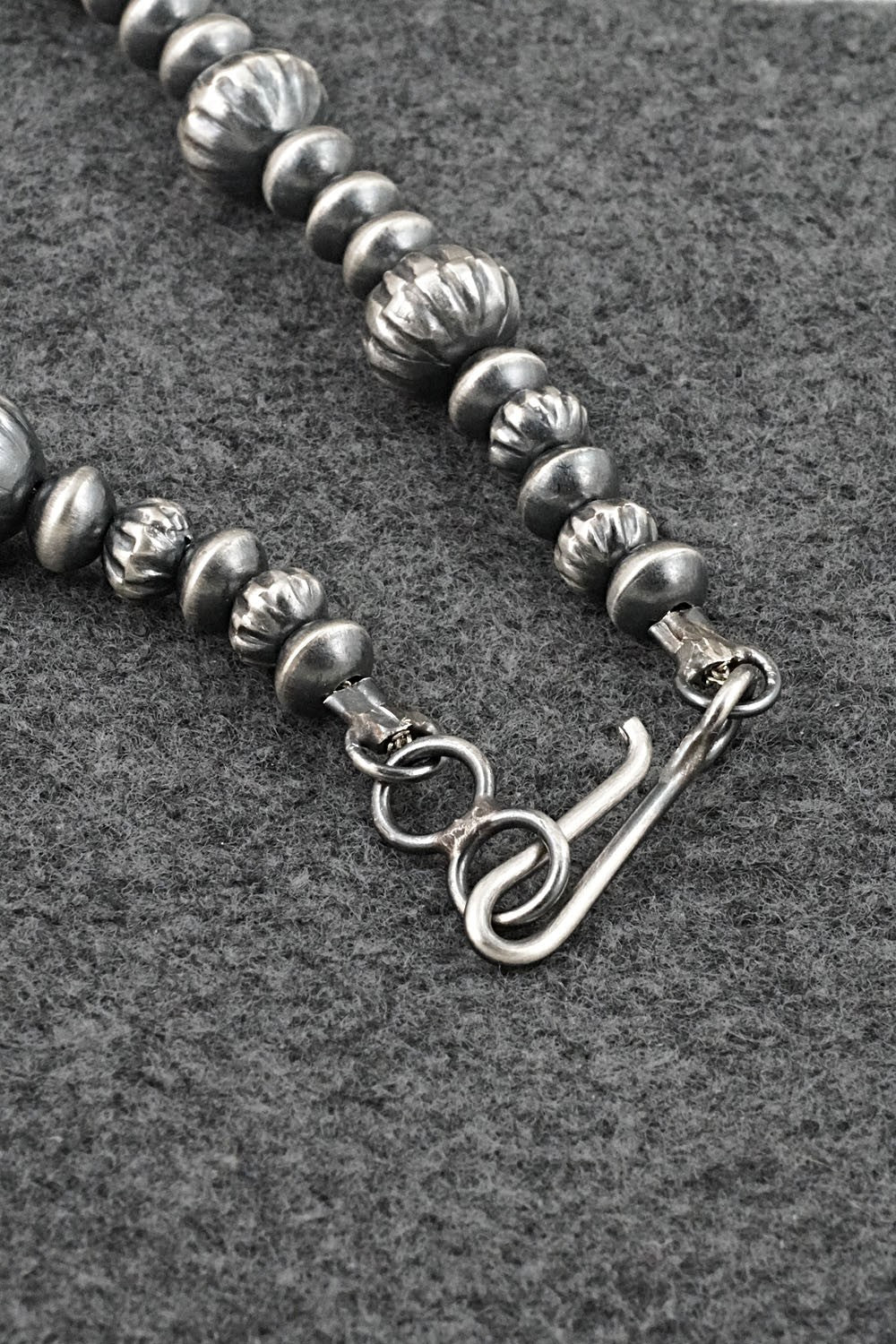 Sterling Silver Navajo Pearl Necklace 16" - Tonisha Haley