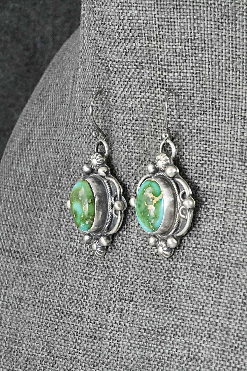 Turquoise & Sterling Silver Necklace and Earrings Set - Kathleen Livingston