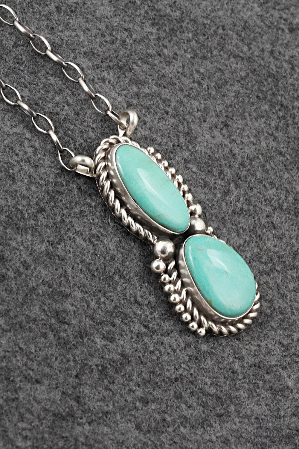 Turquoise & Sterling Silver Necklace - Antwone Brown