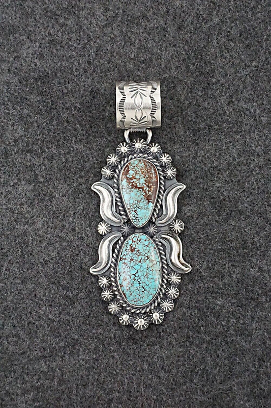 Turquoise & Sterling Silver Pendant - Raymond Delgarito