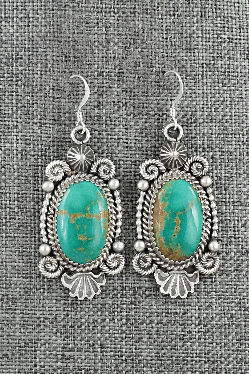 Turquoise & Sterling Silver Earrings - Michael Calladitto