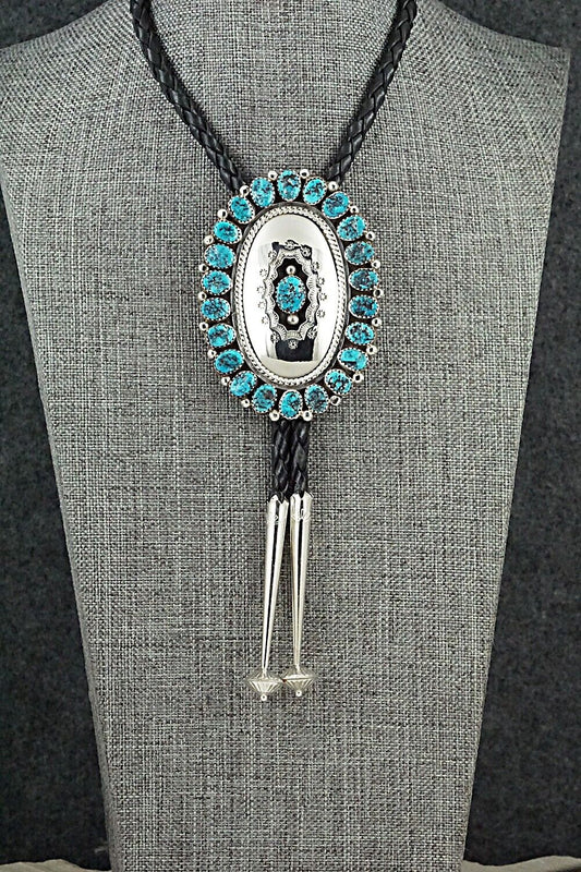 Turquoise & Sterling Silver Bolo Tie - Martin Muskett