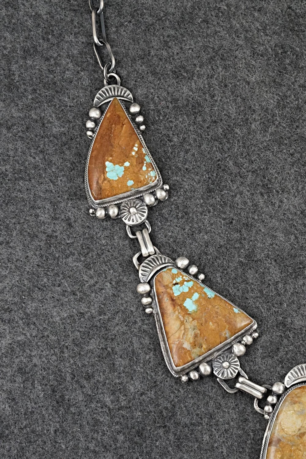 Turquoise & Sterling Silver Necklace and Earrings Set - Bob Becenti