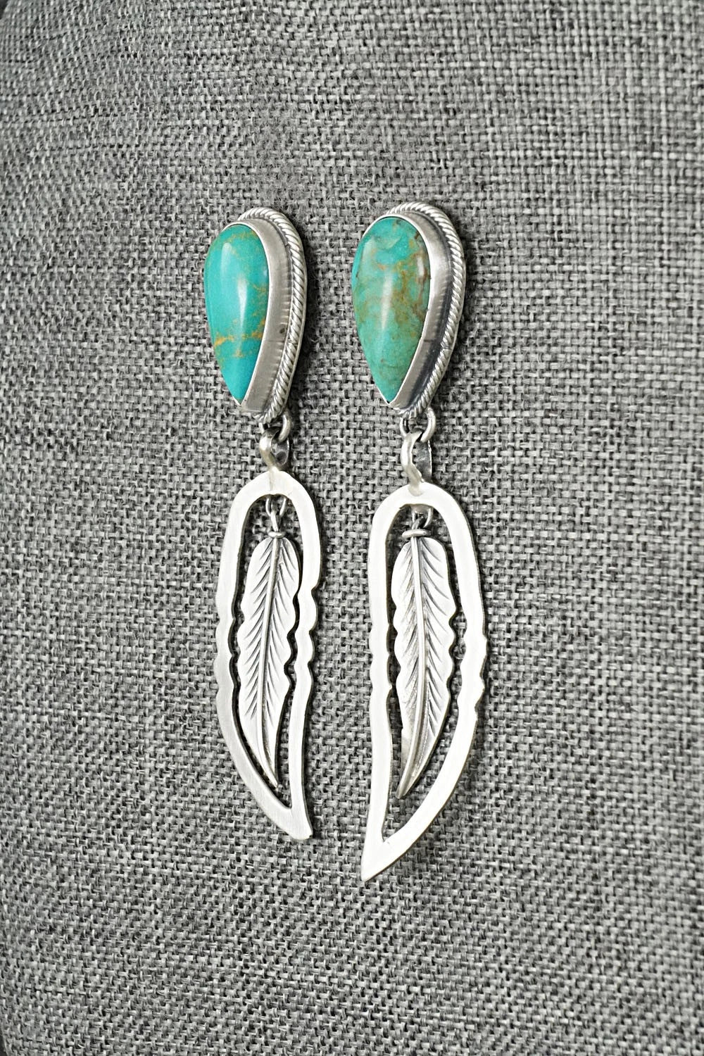 Turquoise & Sterling Silver Earrings - Darrin Livingston