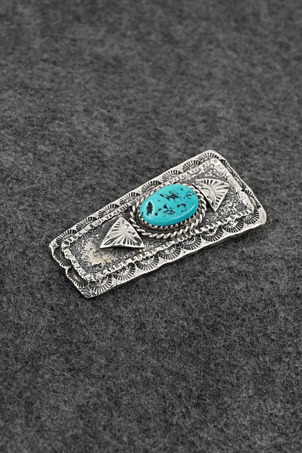 Turquoise & Sterling Silver Pendant - Dymitri Arviso