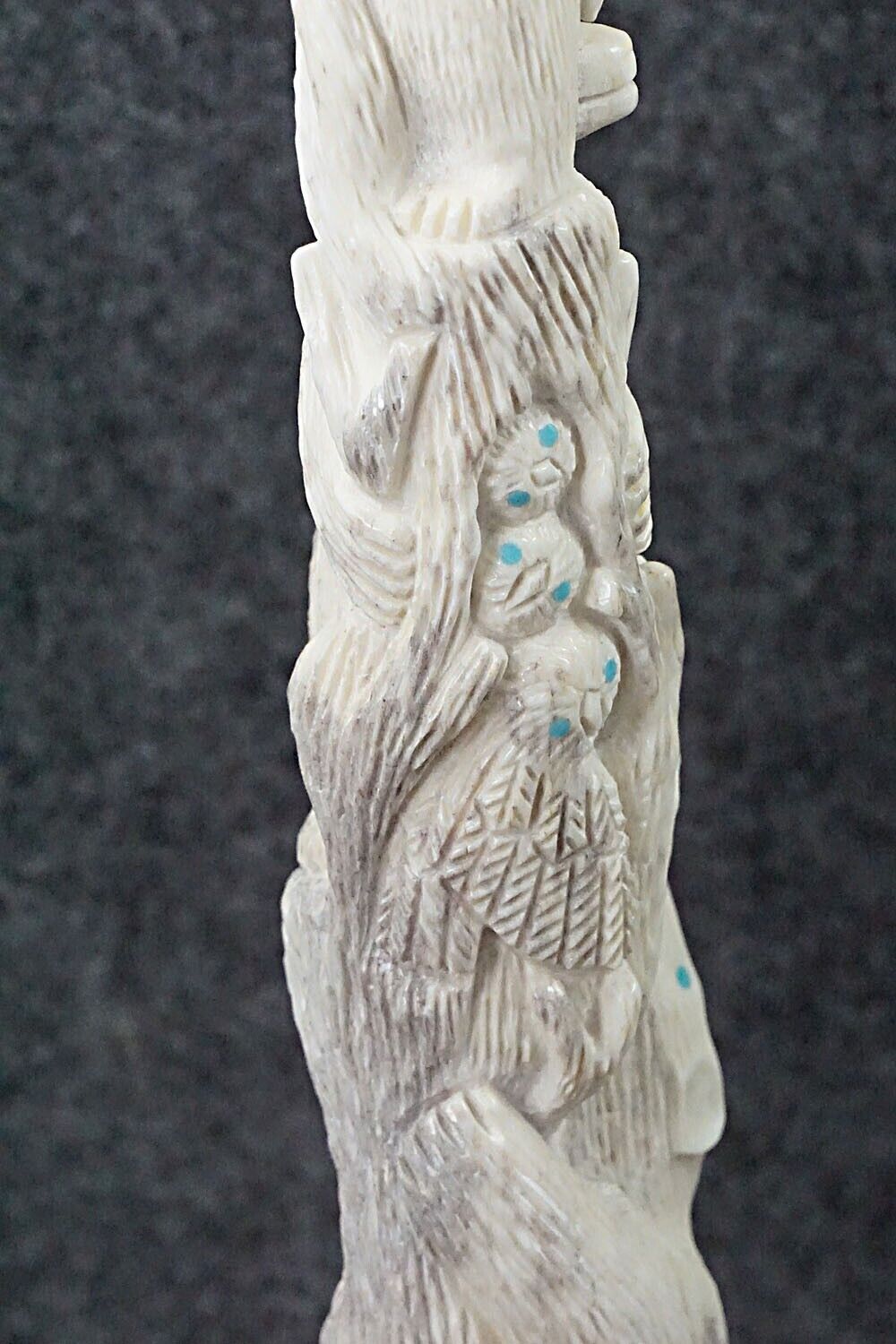 Bears & Owls Zuni Fetish Carving - Destry Siutza