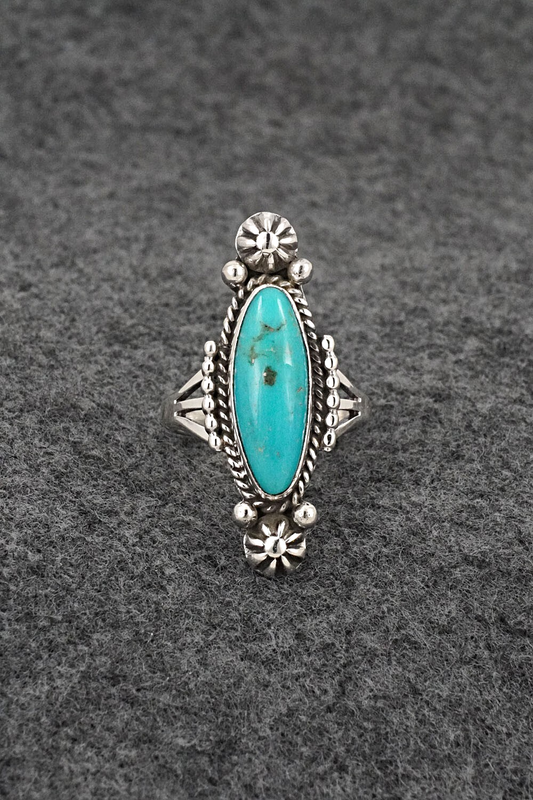 Turquoise & Sterling Silver Ring - Daniel Benally - Size 7