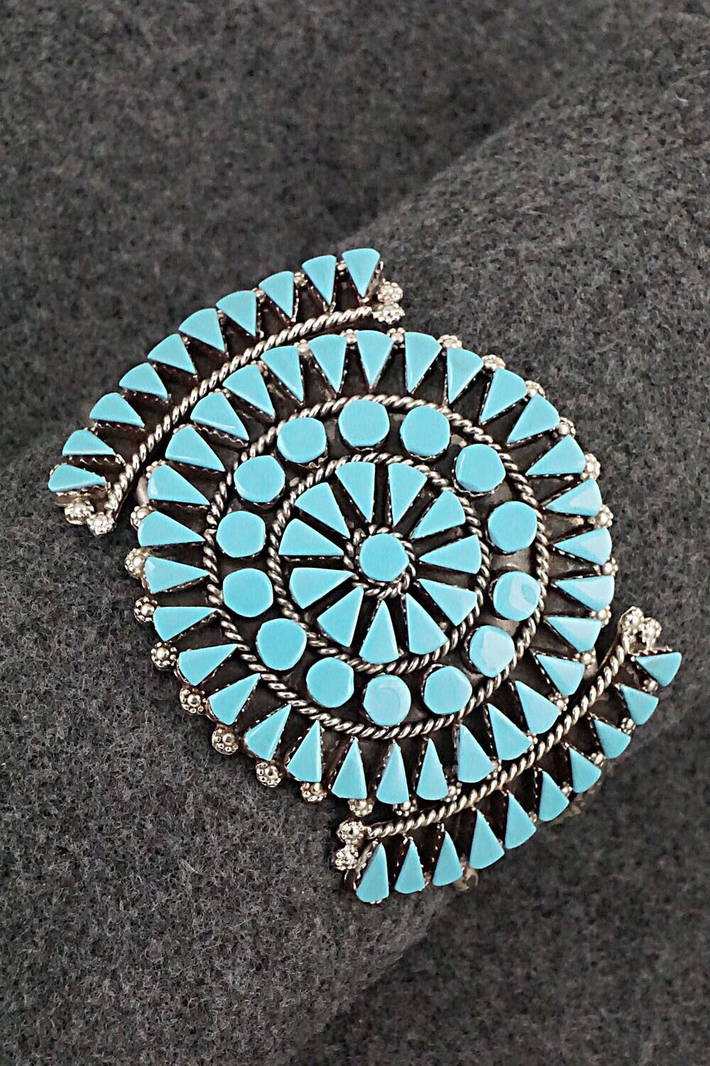 Turquoise & Sterling Silver Bracelet - Merlinda Chavez