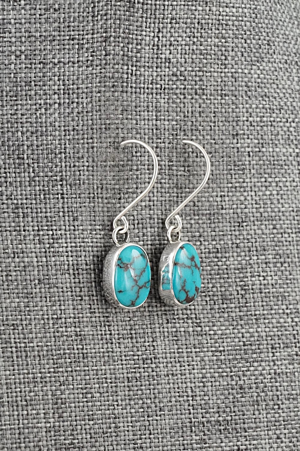 Turquoise & Sterling Silver Earrings - Eugene Gruber