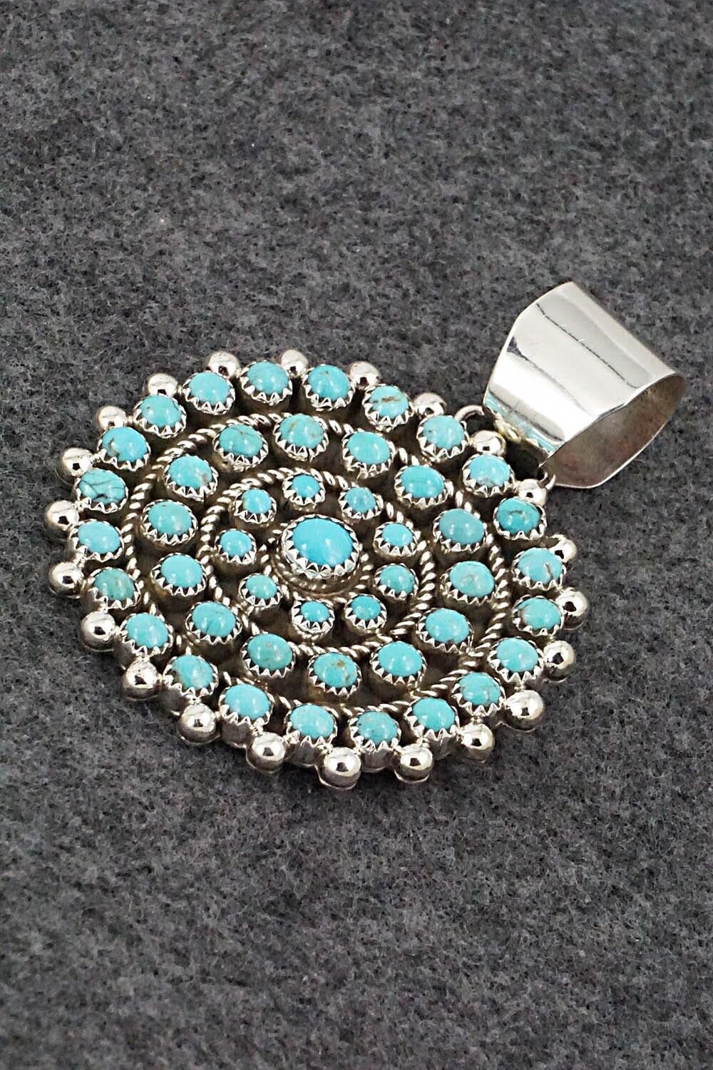 Turquoise & Sterling Silver Pendant - Tomiandra Curley
