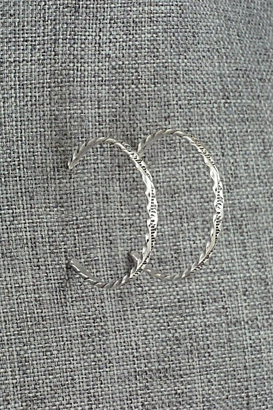 Sterling Silver Hoop Earrings - Elaine Tahe