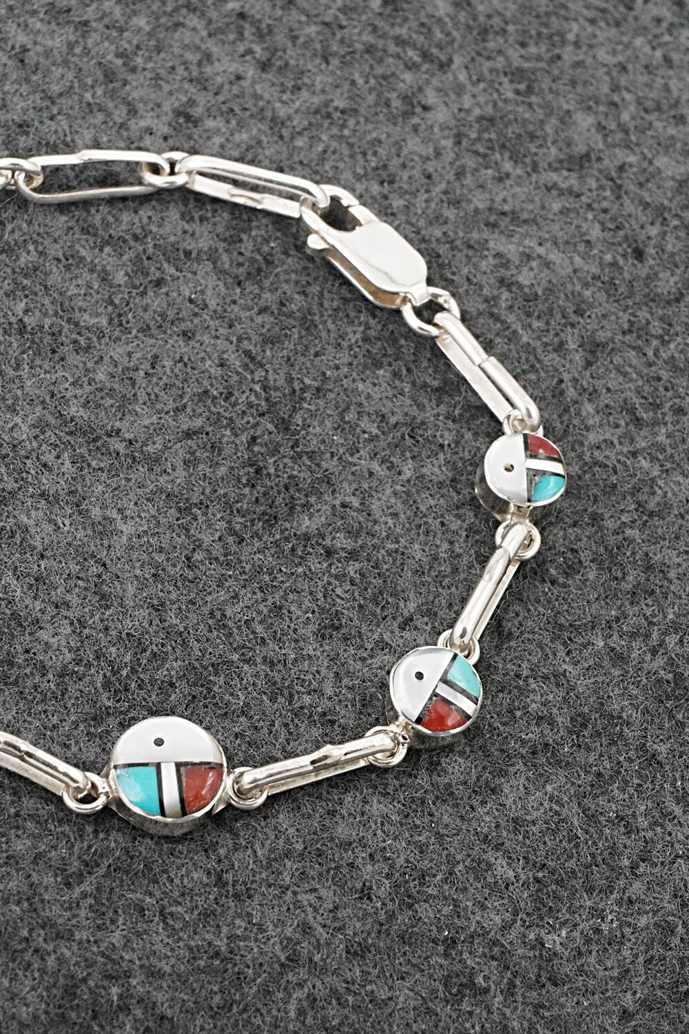 Multi-Stone & Sterling Silver Link Bracelet - Ola Eriacho