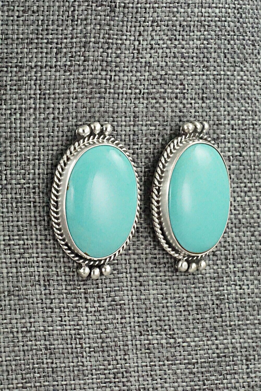 Turquoise & Sterling Silver Earrings - Rena Begay