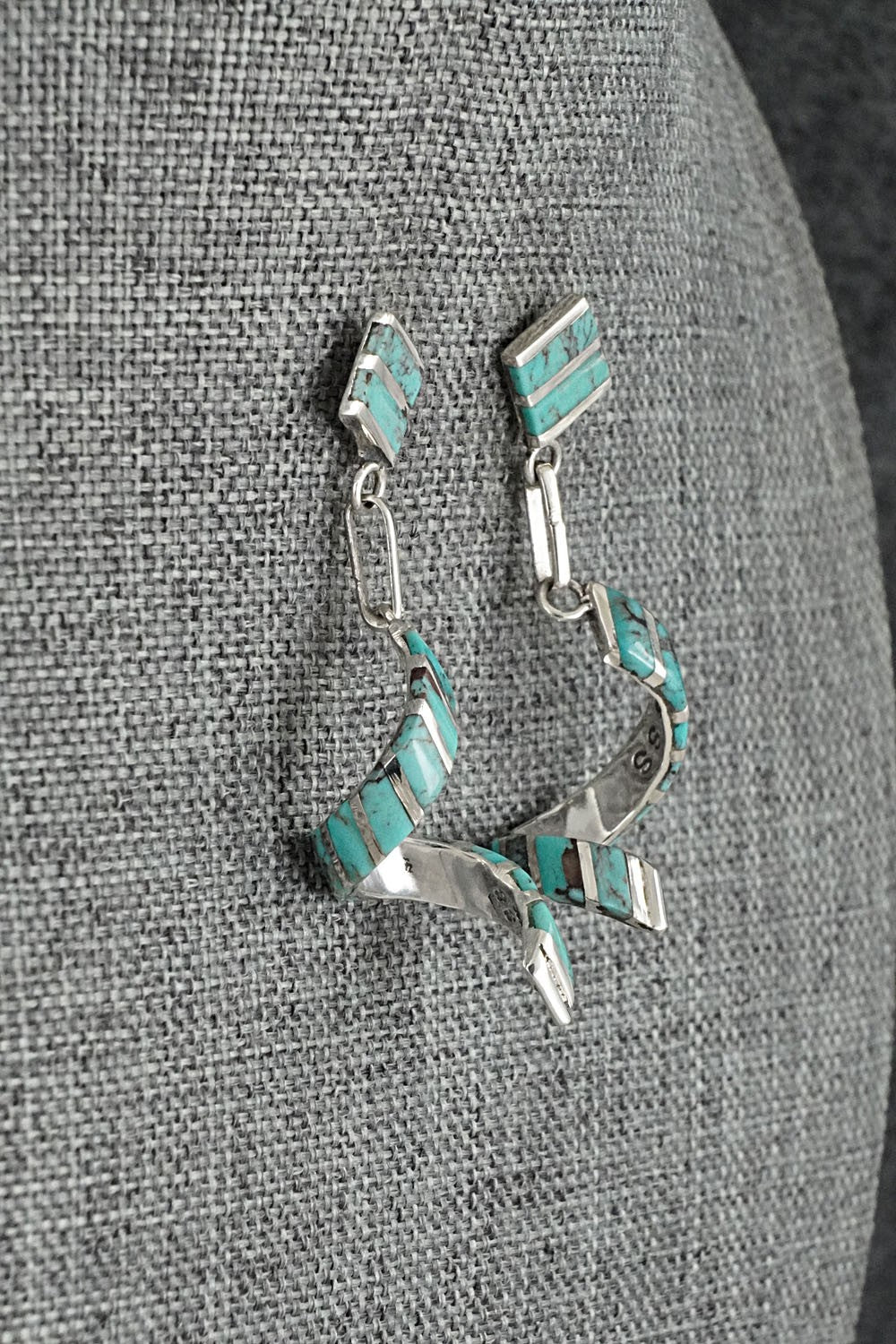 Turquoise & Sterling Silver Earrings - Shawn Sheyka