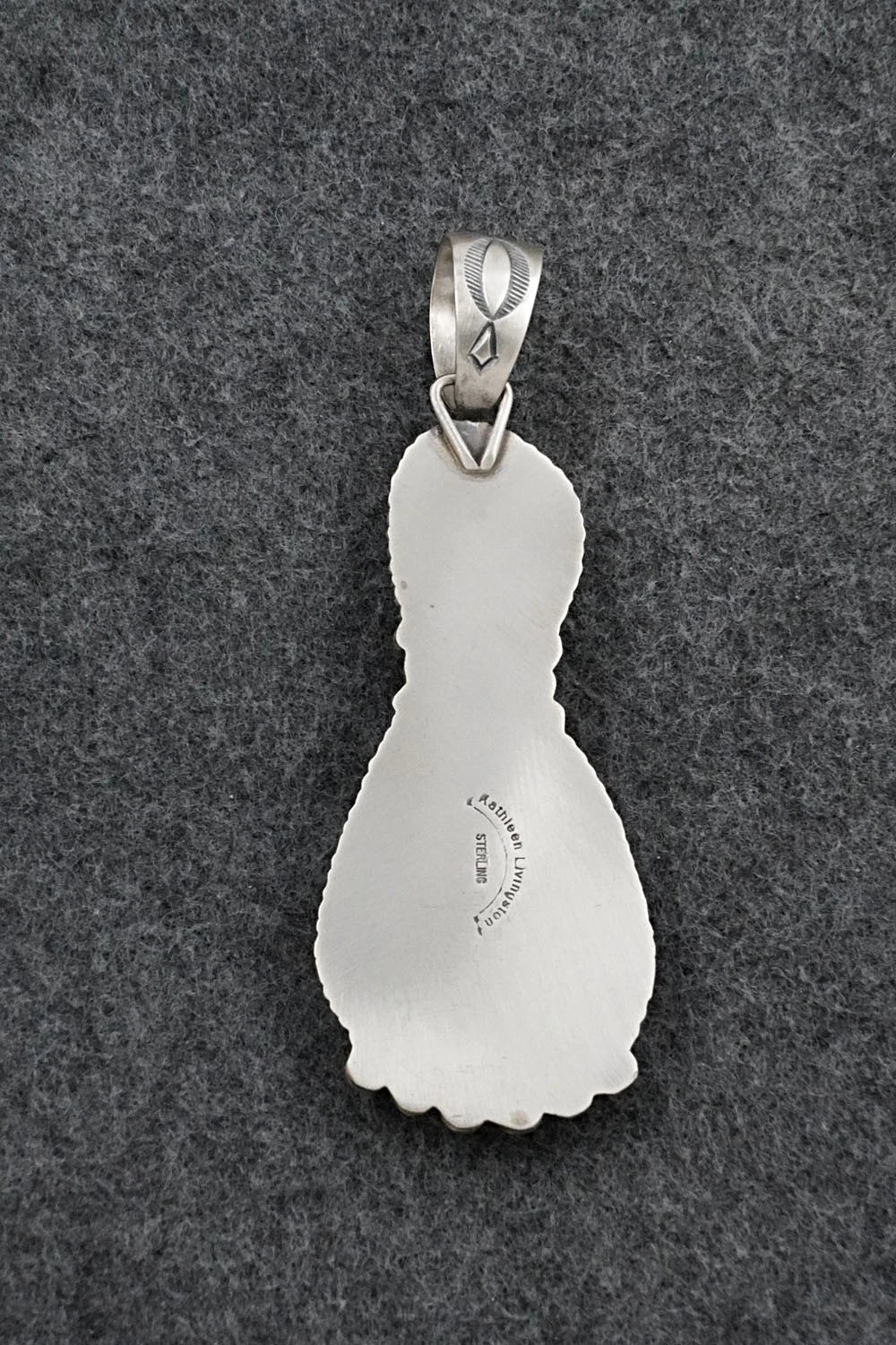 White Buffalo & Sterling Silver Pendant - Kathleen Livingston