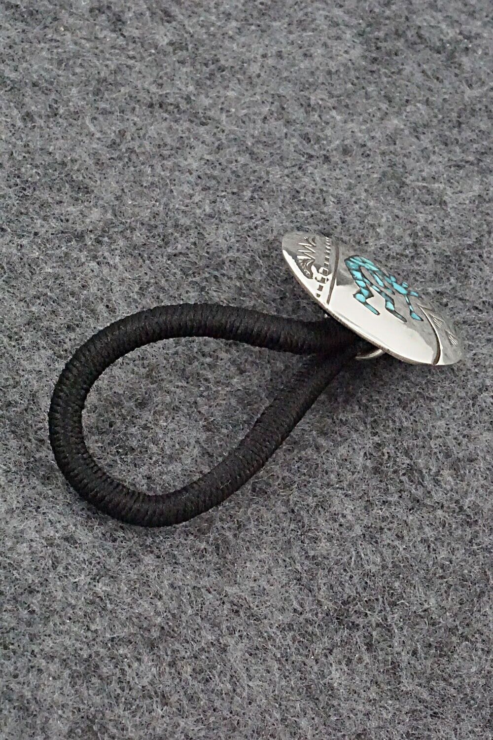 Turquoise & Sterling Silver Hair Tie - Joleen Yazzie