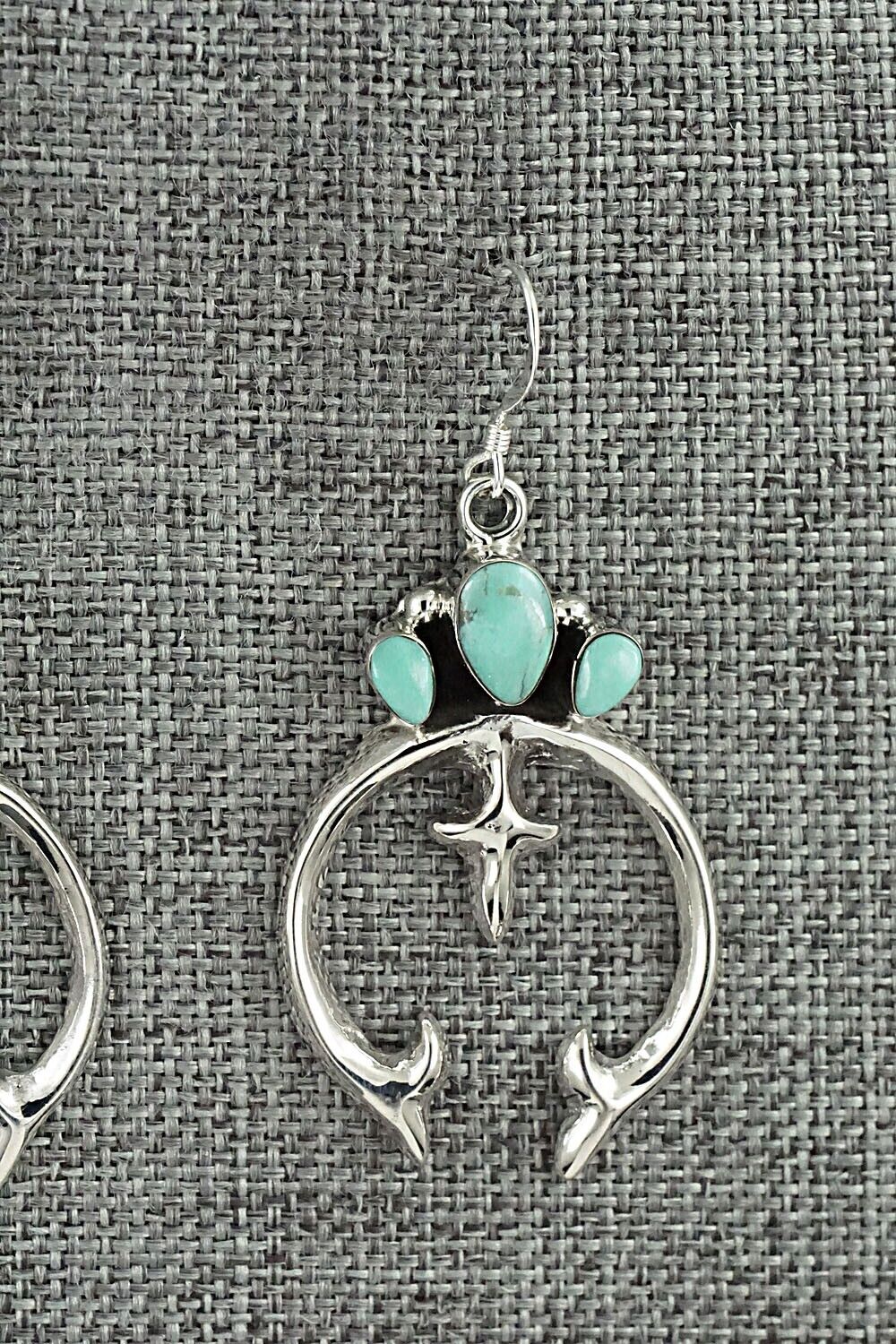 Turquoise & Sterling Silver Earrings - Sarah Yazzie