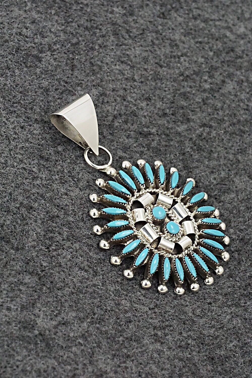 Turquoise & Sterling Silver Pendant - Dan Etsate