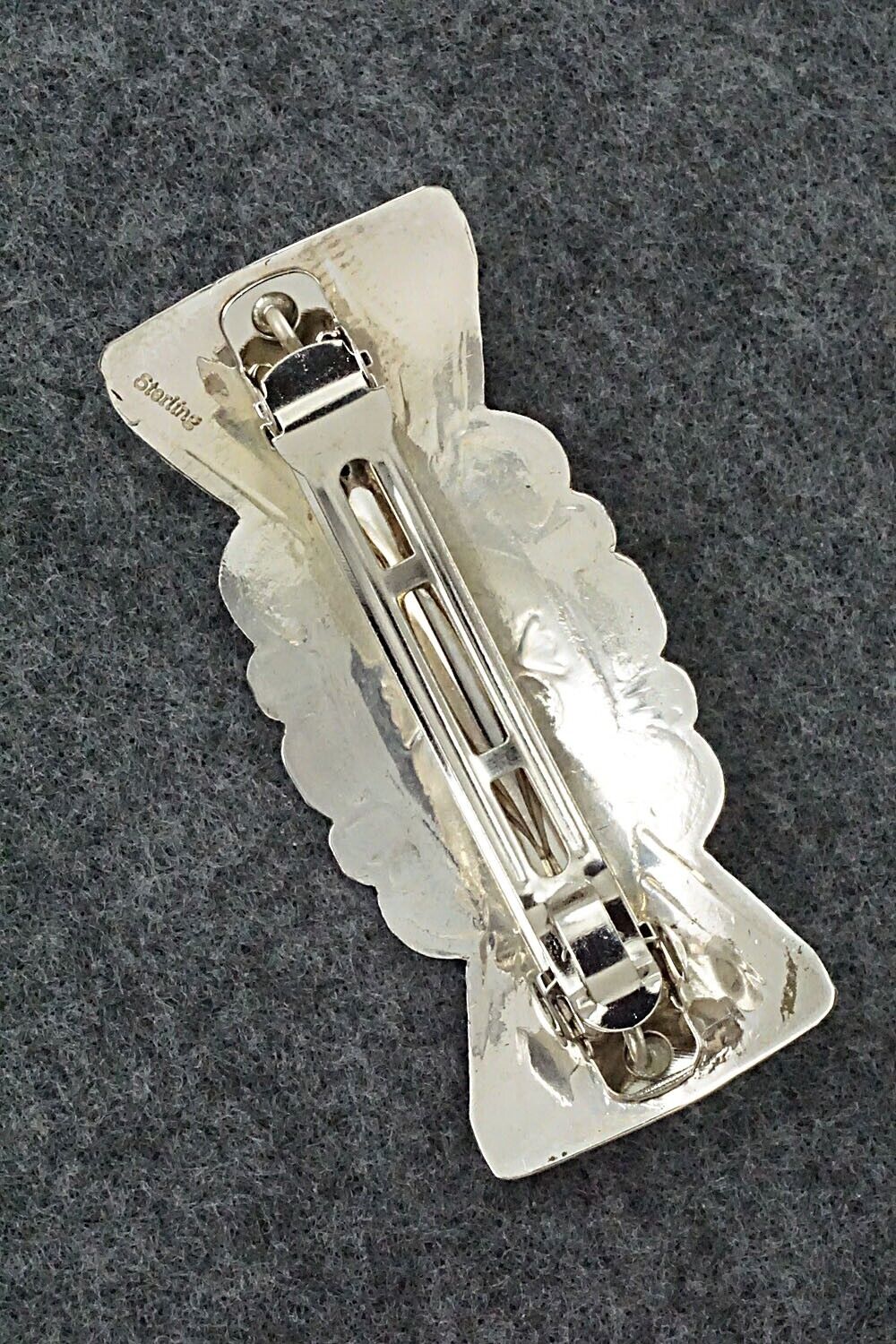 Turquoise & Sterling Silver Hair Barrette - Arlene Soce