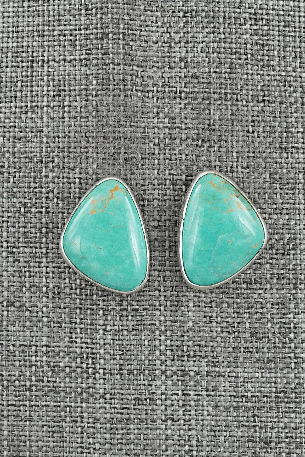Turquoise & Sterling Silver Earrings - Eugene Gruber