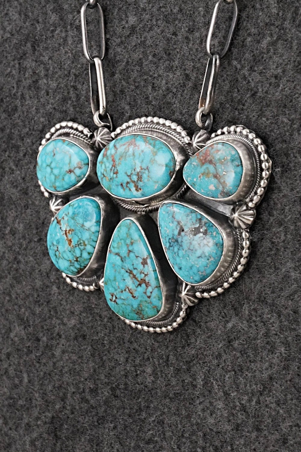 Turquoise & Sterling Silver Necklace - Darrin Livingston