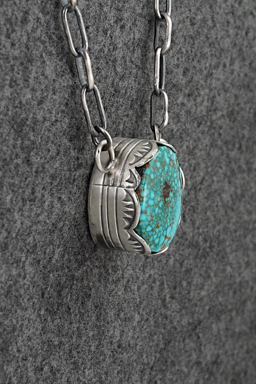Turquoise & Sterling Silver Necklace - Paul Livingston