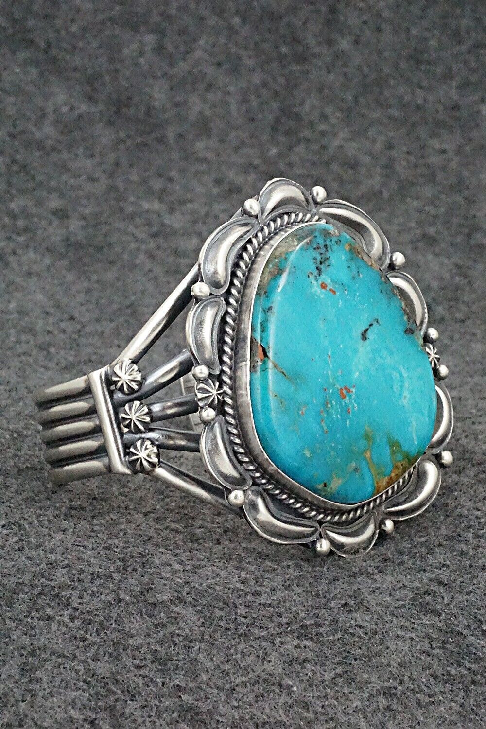 Turquoise & Sterling Silver Bracelet - Raymond Delgarito