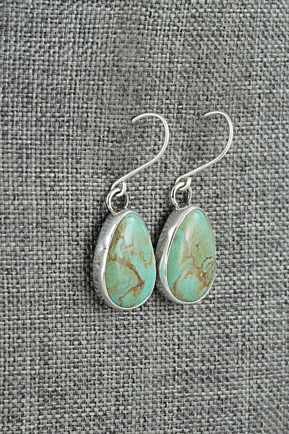 Turquoise & Sterling Silver Earrings - Eugene Gruber