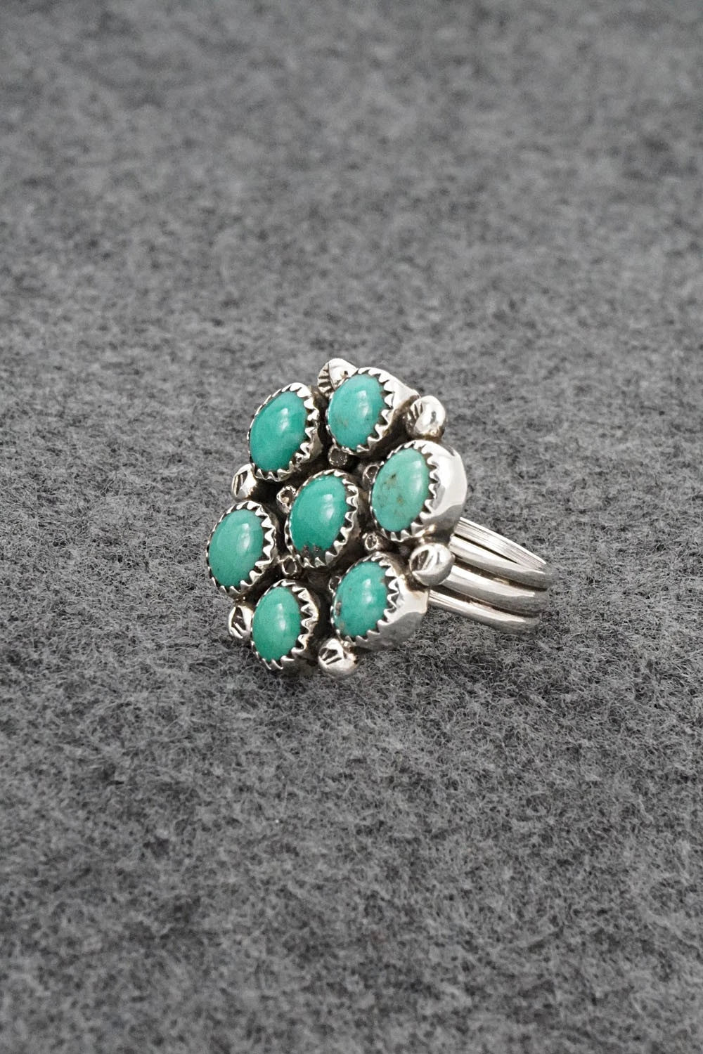 Turquoise & Sterling Silver Ring - Priscilla Reeder - Size 8