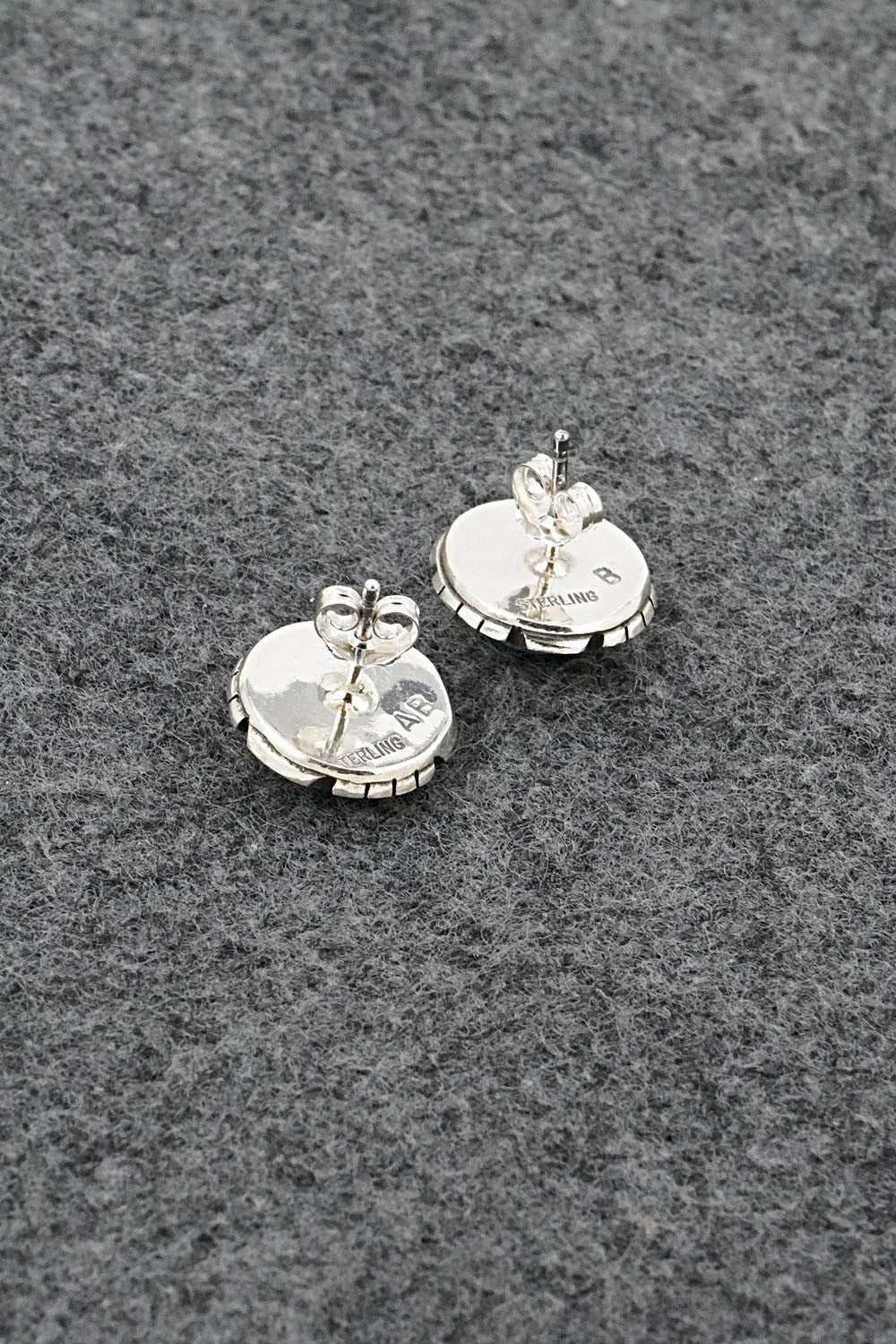 Turquoise & Sterling Silver Earrings - Amos Begay