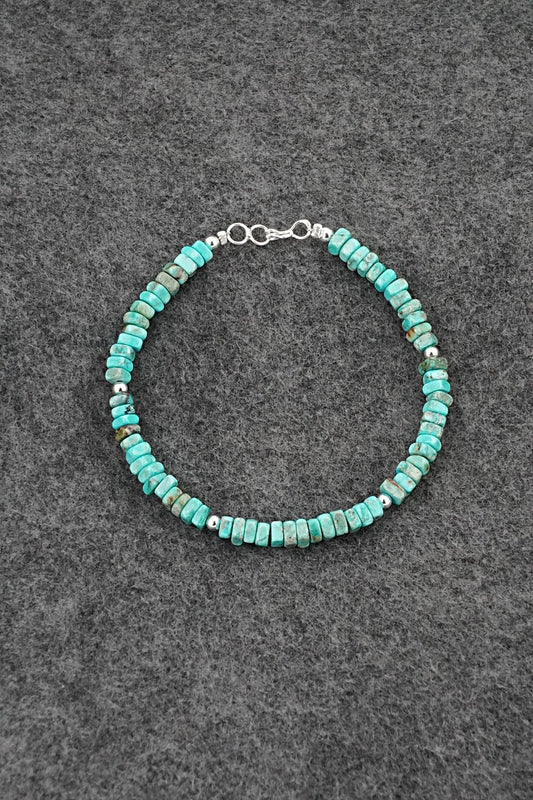 Turquoise & Sterling Silver Bracelet - Doreen Jake