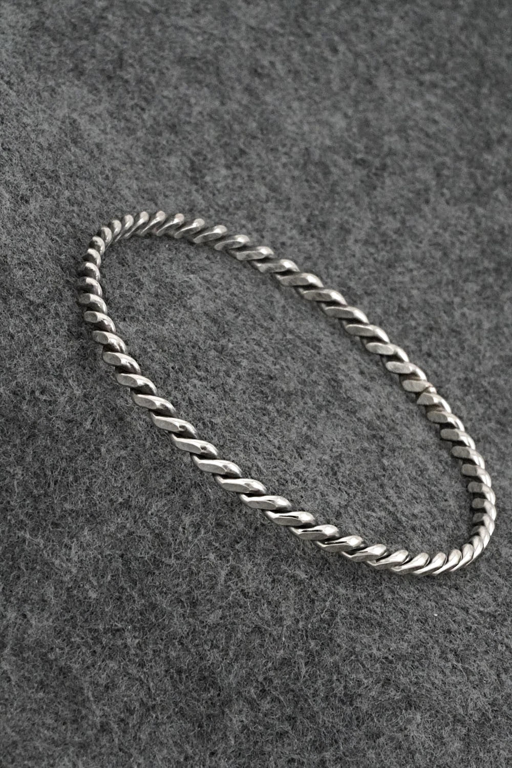 Sterling Silver Bangle Bracelet - Elaine Tahe