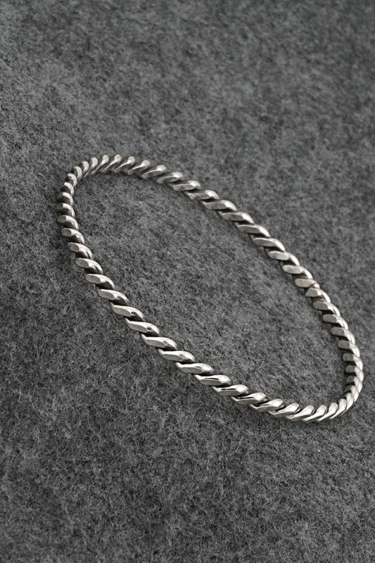 Sterling Silver Bangle Bracelet - Elaine Tahe
