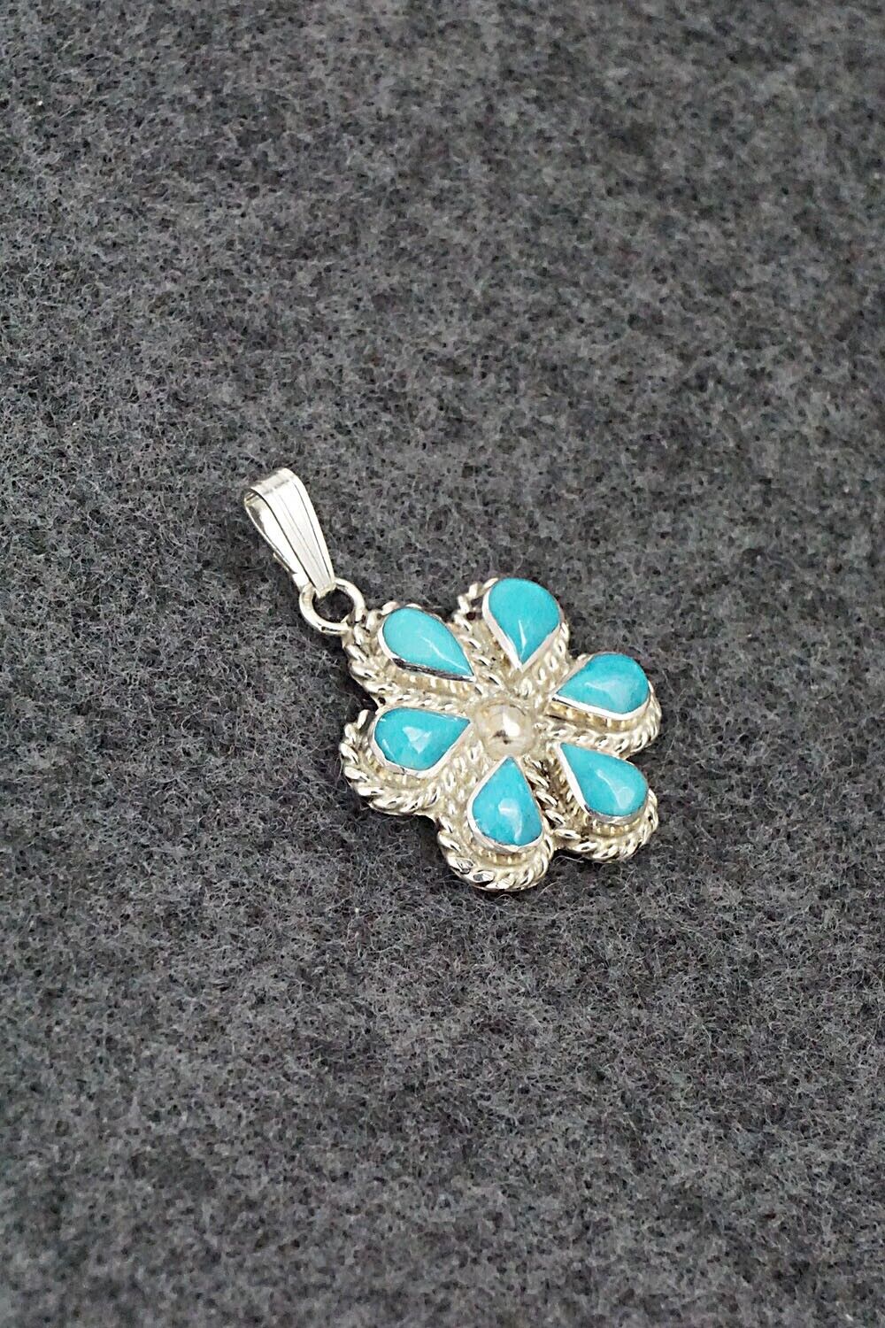 Turquoise & Sterling Silver Pendant - Gina Dosedo