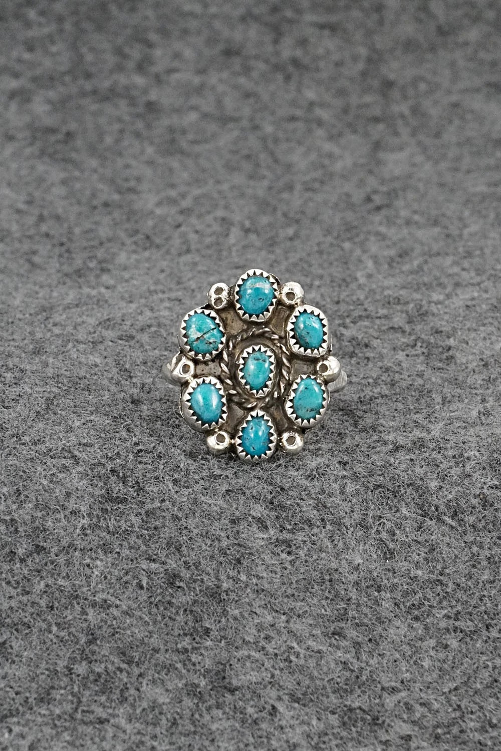 Turquoise & Sterling Silver Ring - Priscilla Reeder - Size 8