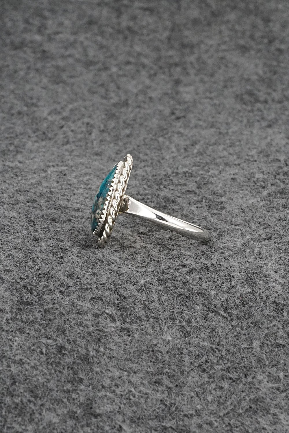 Turquoise & Sterling Silver Ring - Darius Arviso - Size 8.5