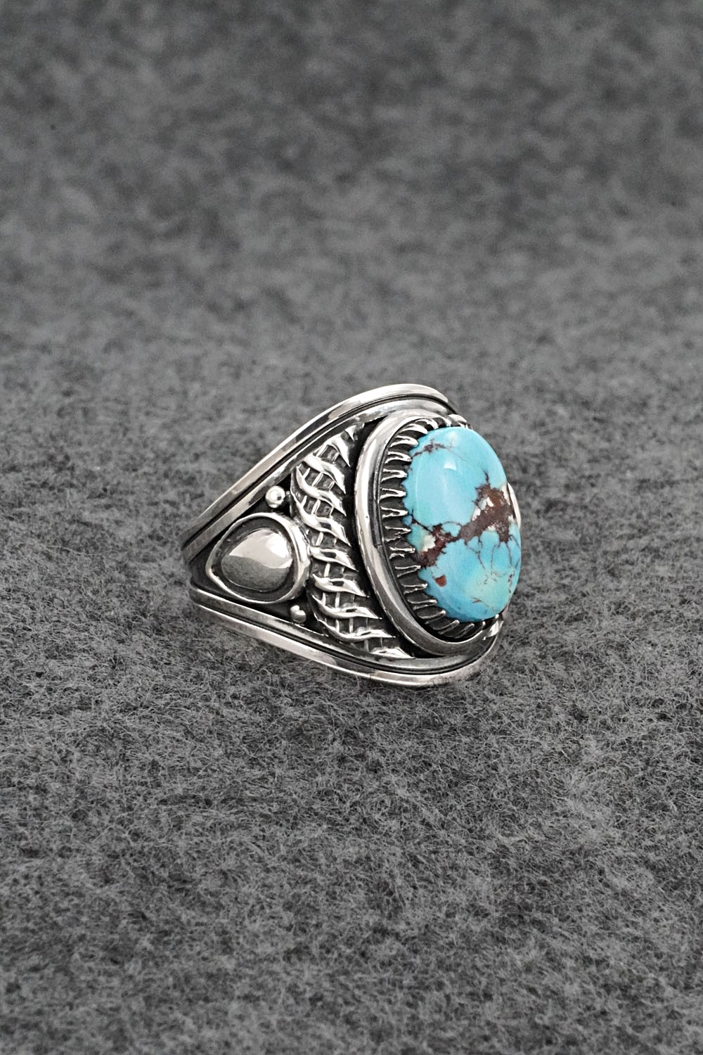 Turquoise & Sterling Silver Ring - Derrick Gordon - Size 9