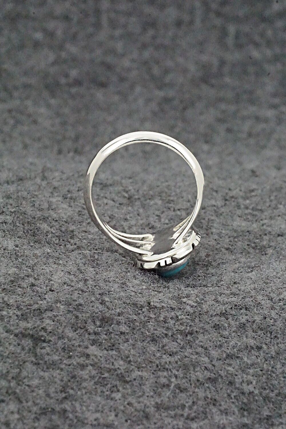 Turquoise & Sterling Silver Ring - Amos Begay - Size 7.5