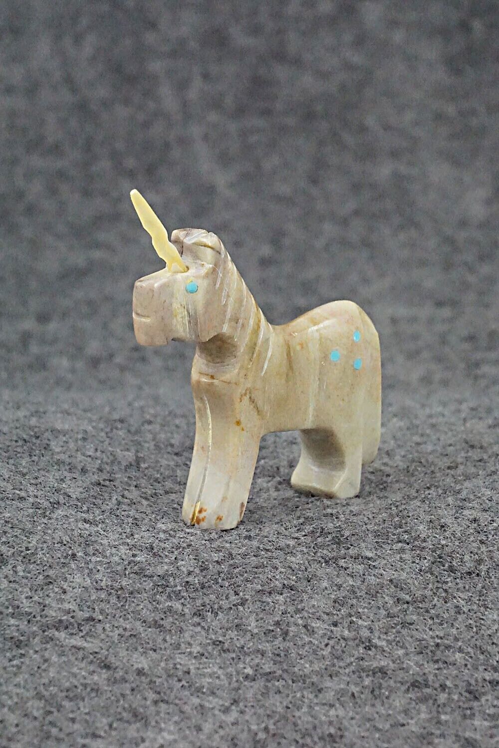 Unicorn Horse Zuni Fetish Carving - Todd Etsate