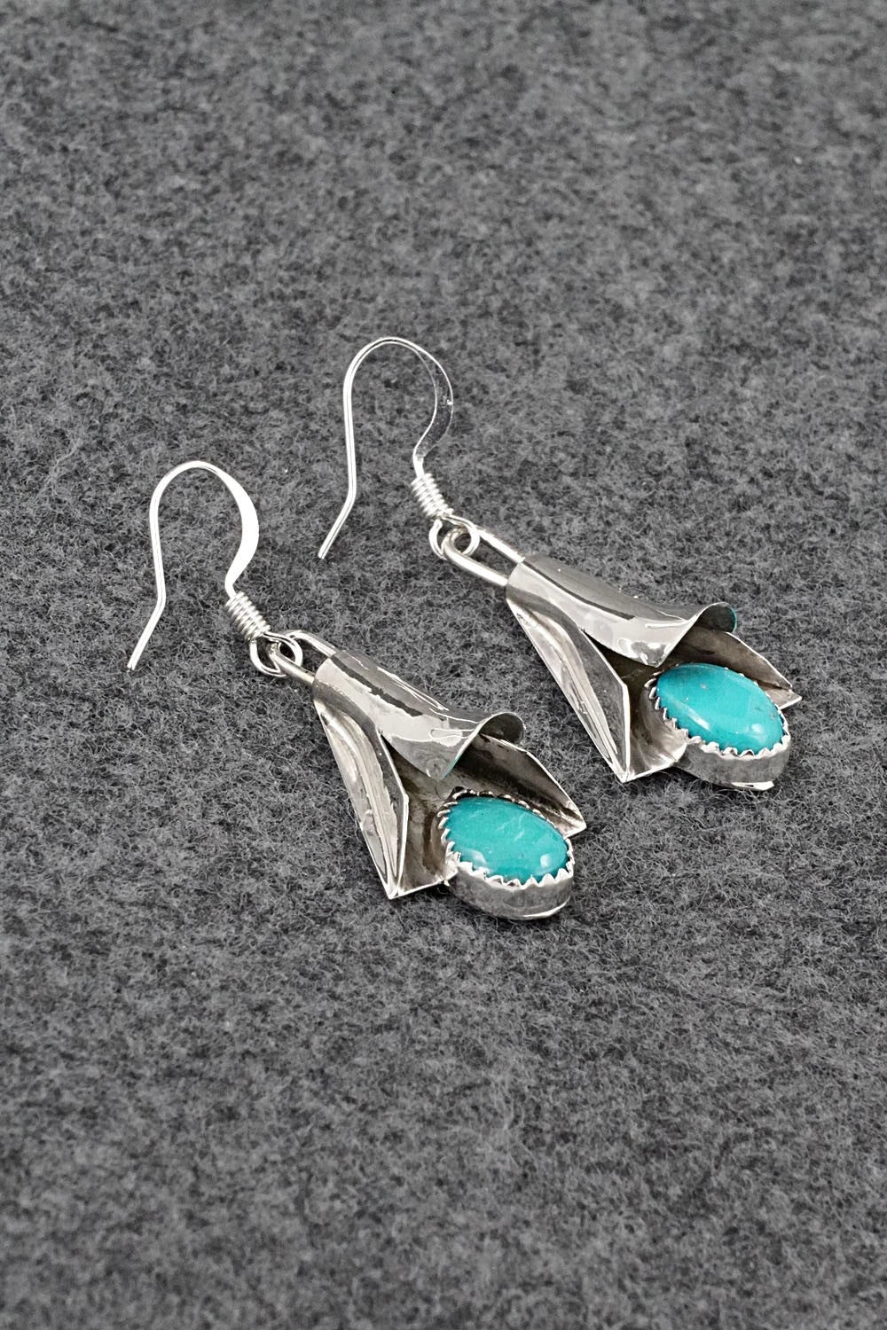 Turquoise & Sterling Silver Earrings - Louise Yazzie