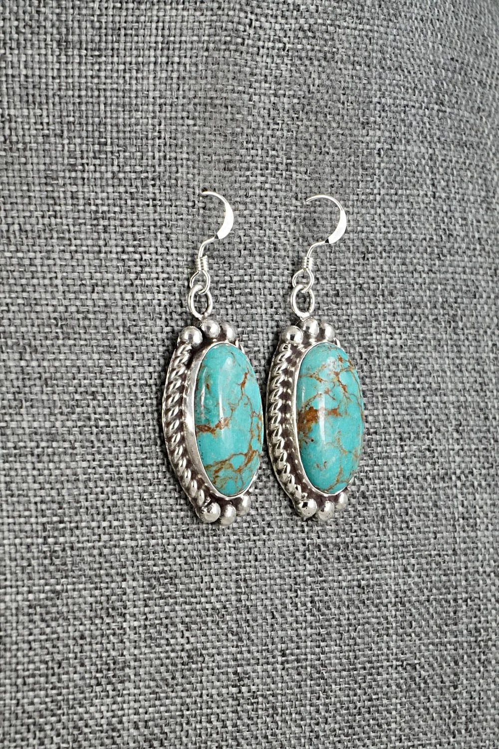 Turquoise & Sterling Silver Earrings - Antwone Brown