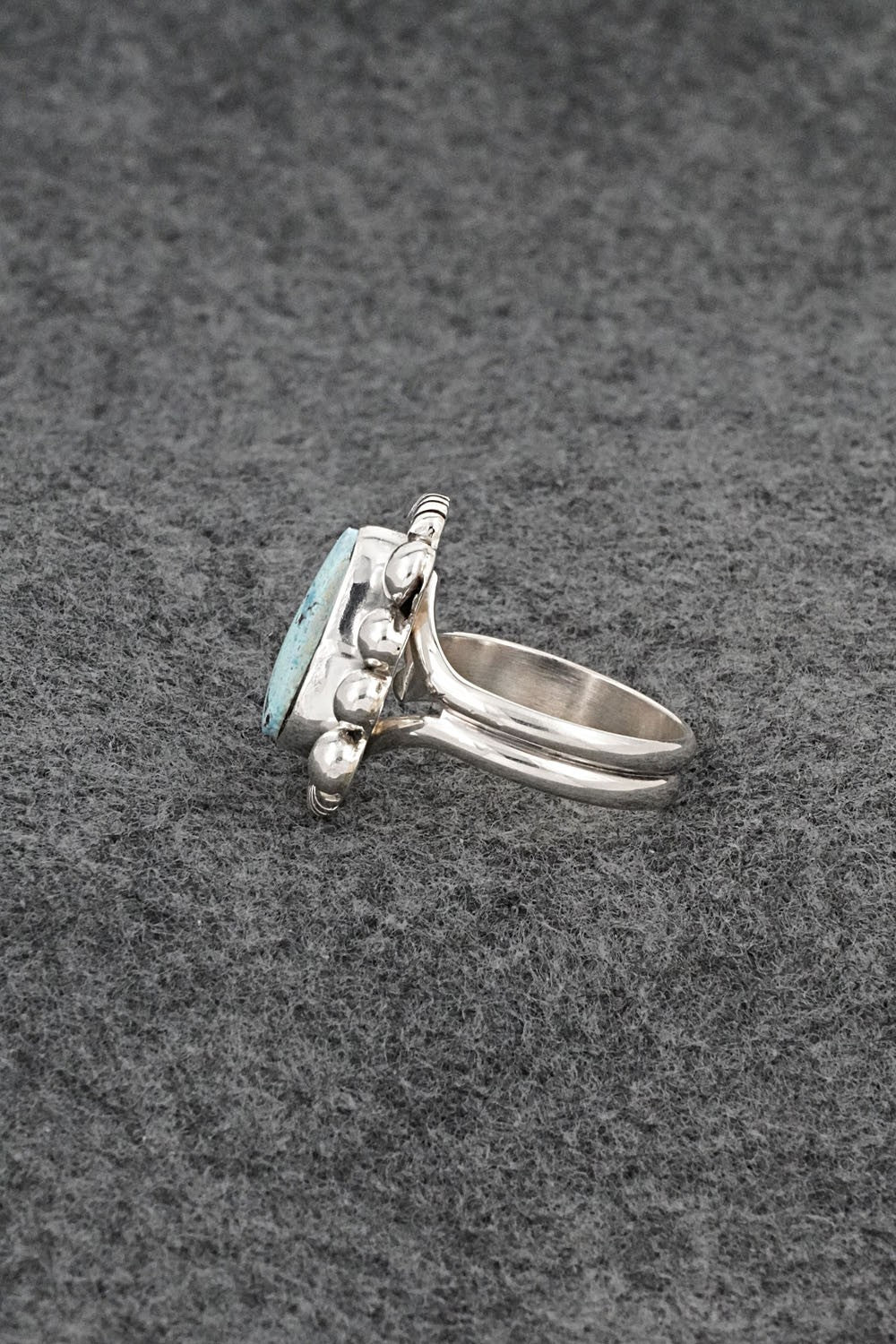 Turquoise & Sterling Silver Ring - Joelias Draper - Size 7 Adj.